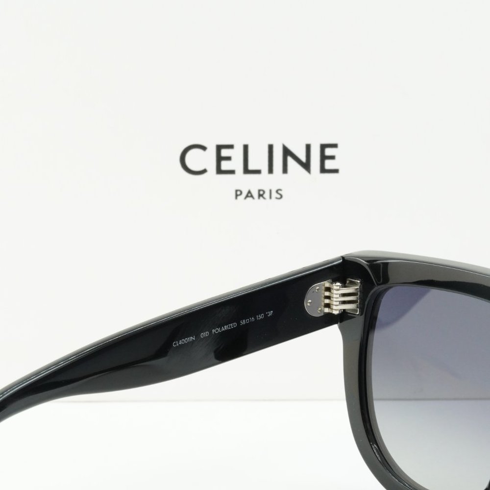 NEW CELINE CL4001IN 01D BLACK GREY POLARIZED SUNGLASSES - Picture 6 of 8